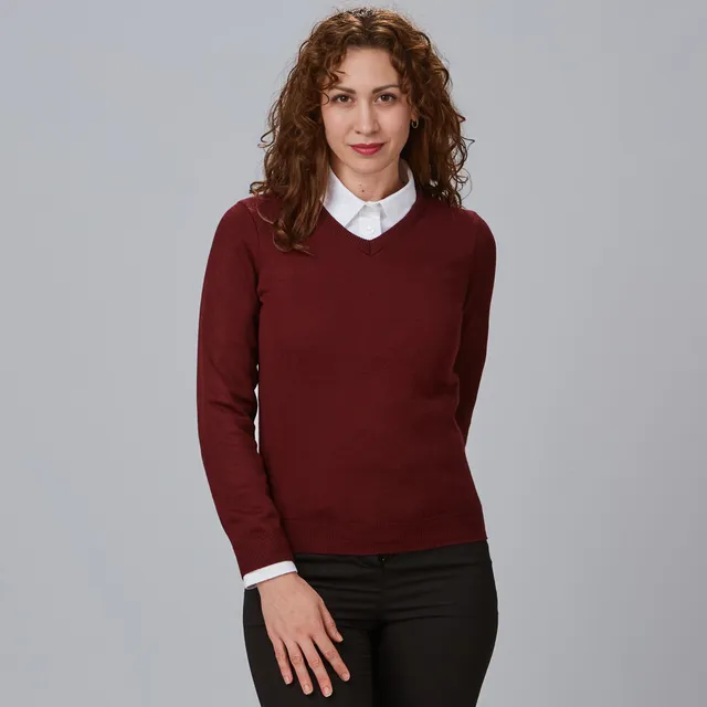 GARY'S Pull Col V Homme Marine Tricot Acrylique