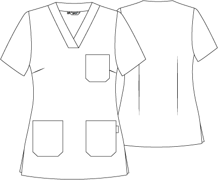 Gary's Medical Blouse médicale femme blanche manches courtes