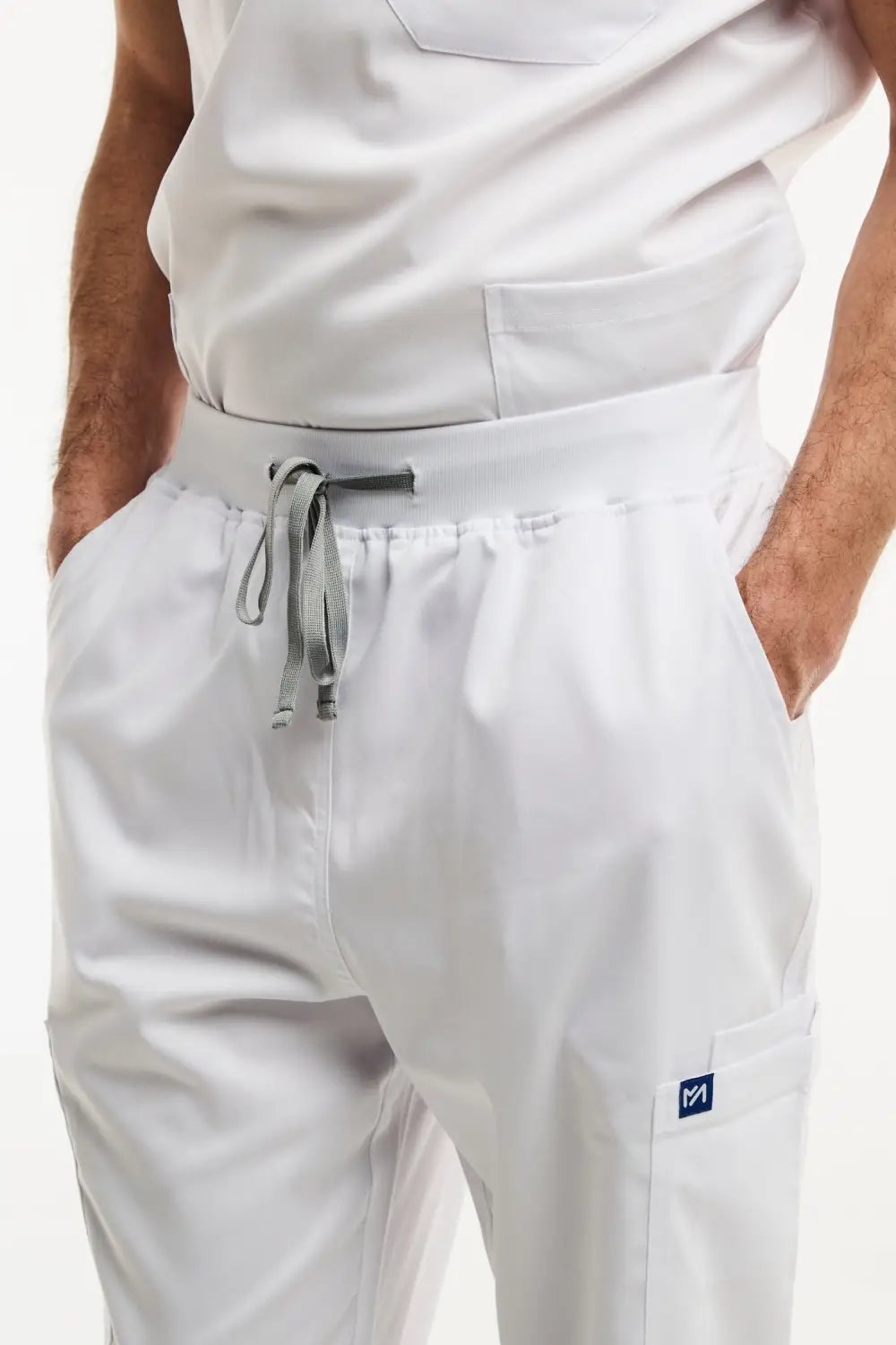 Aelin LUCA Jogger pantalon médical homme blanc