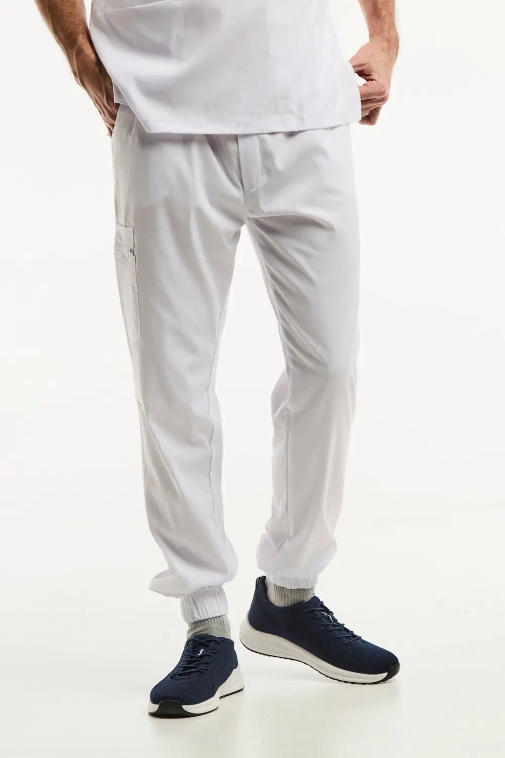 Aelin LUCA pantalon médical homme blanc 3 poches