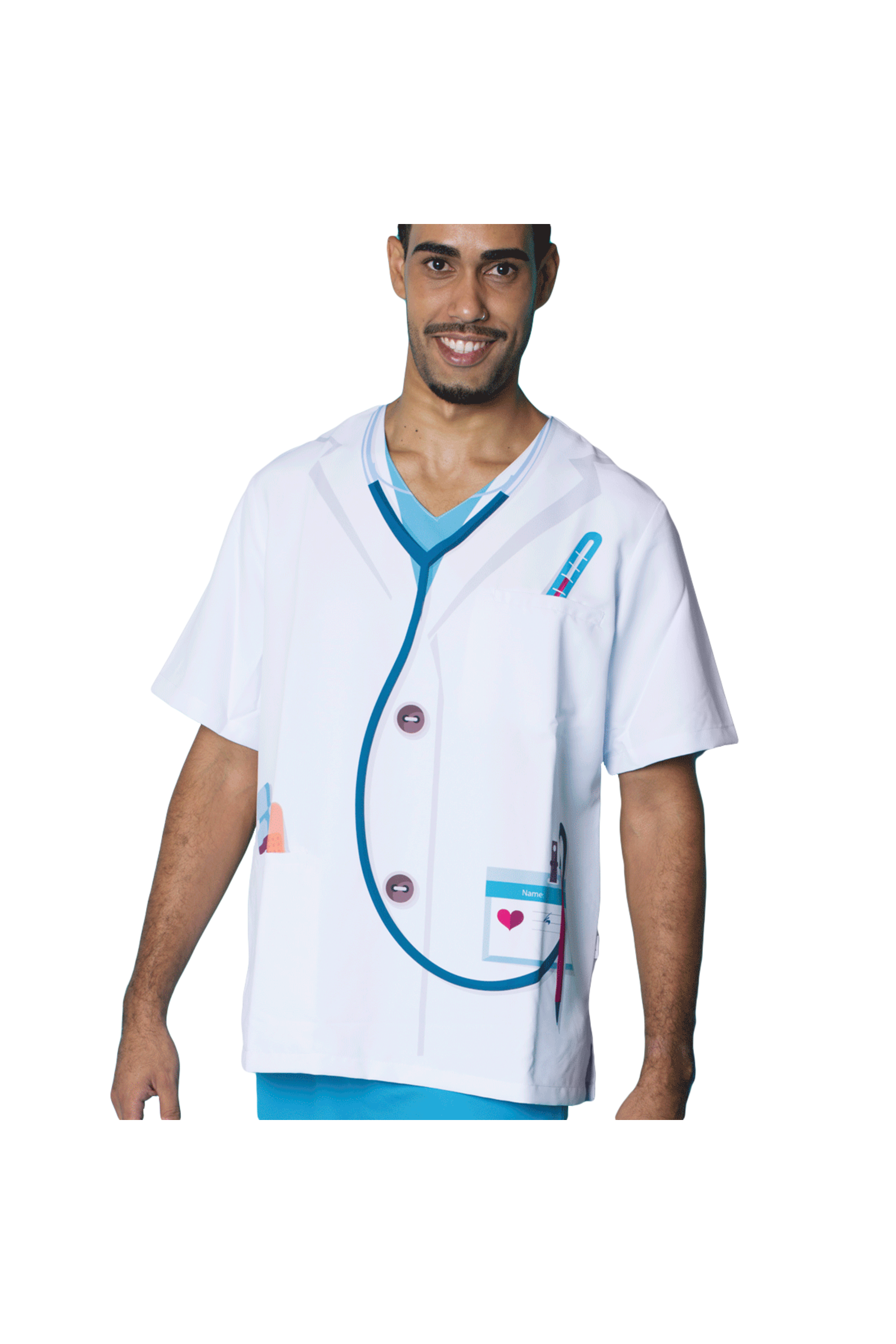 Enfermania Ropa Bluson Microfibra Magic Print blouse médicale antibactérienne