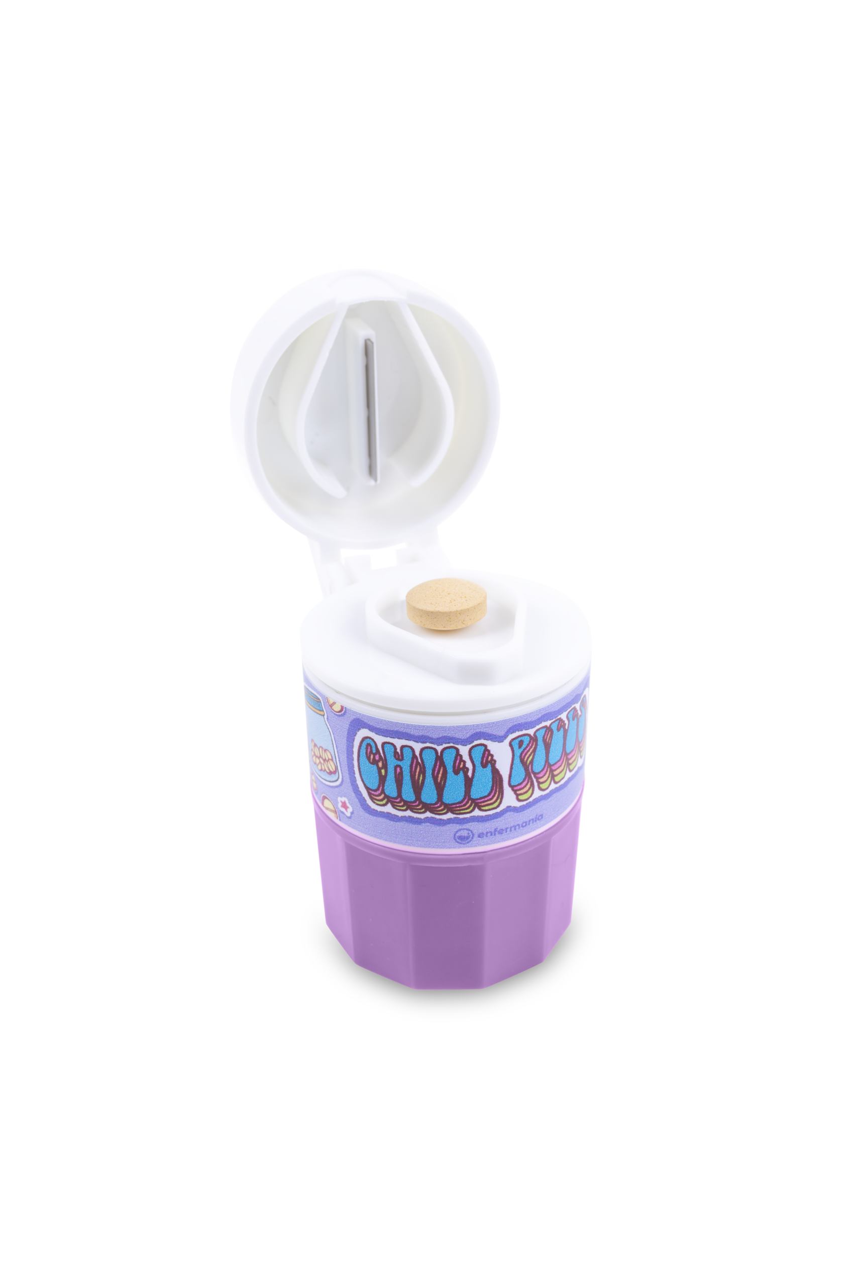 Enfermania Accesorios Pill Kit broyeur pilule blanc Chill compact
