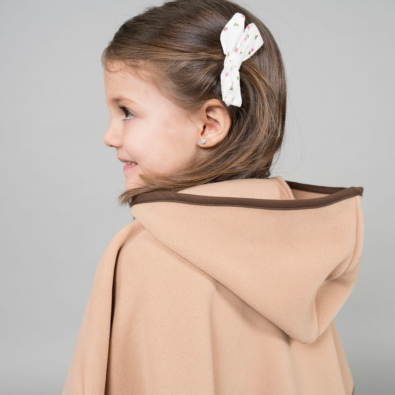 GARY'S Poncho polaire enfant marine à capuche