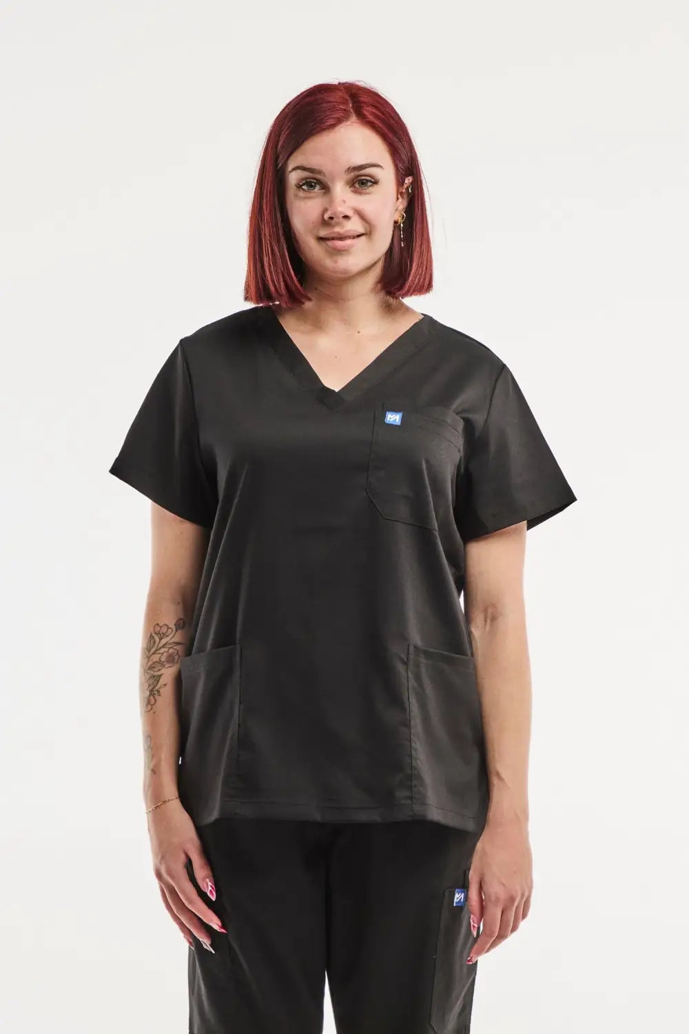 Aelin EMMA Jogger tenue médicale femme noir poches