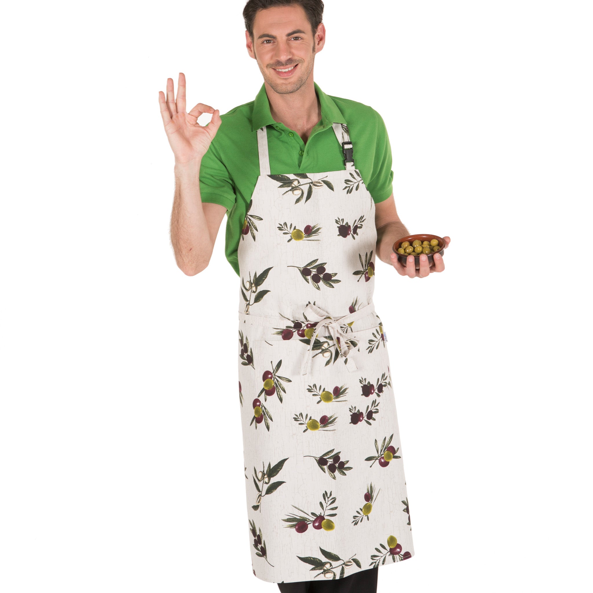 Gary's Aprons Tablier Bavette Coton Olivas 95x75cm Poche
