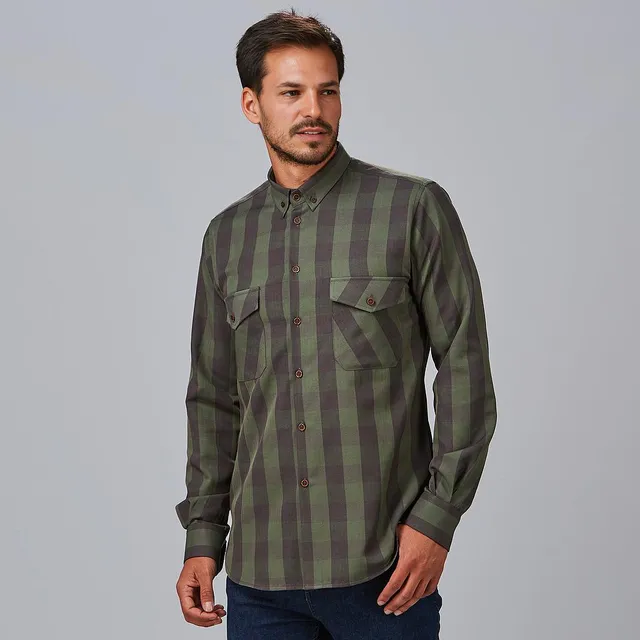 Gary's Augusto 260032 Chemise slim carreaux bleu