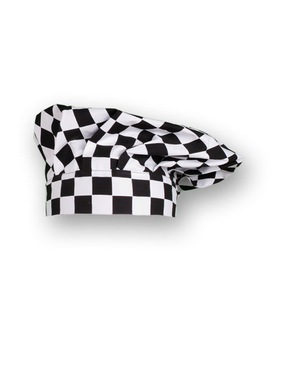 Toque Gary's Grand Chef imprimée carreaux noir blanc G