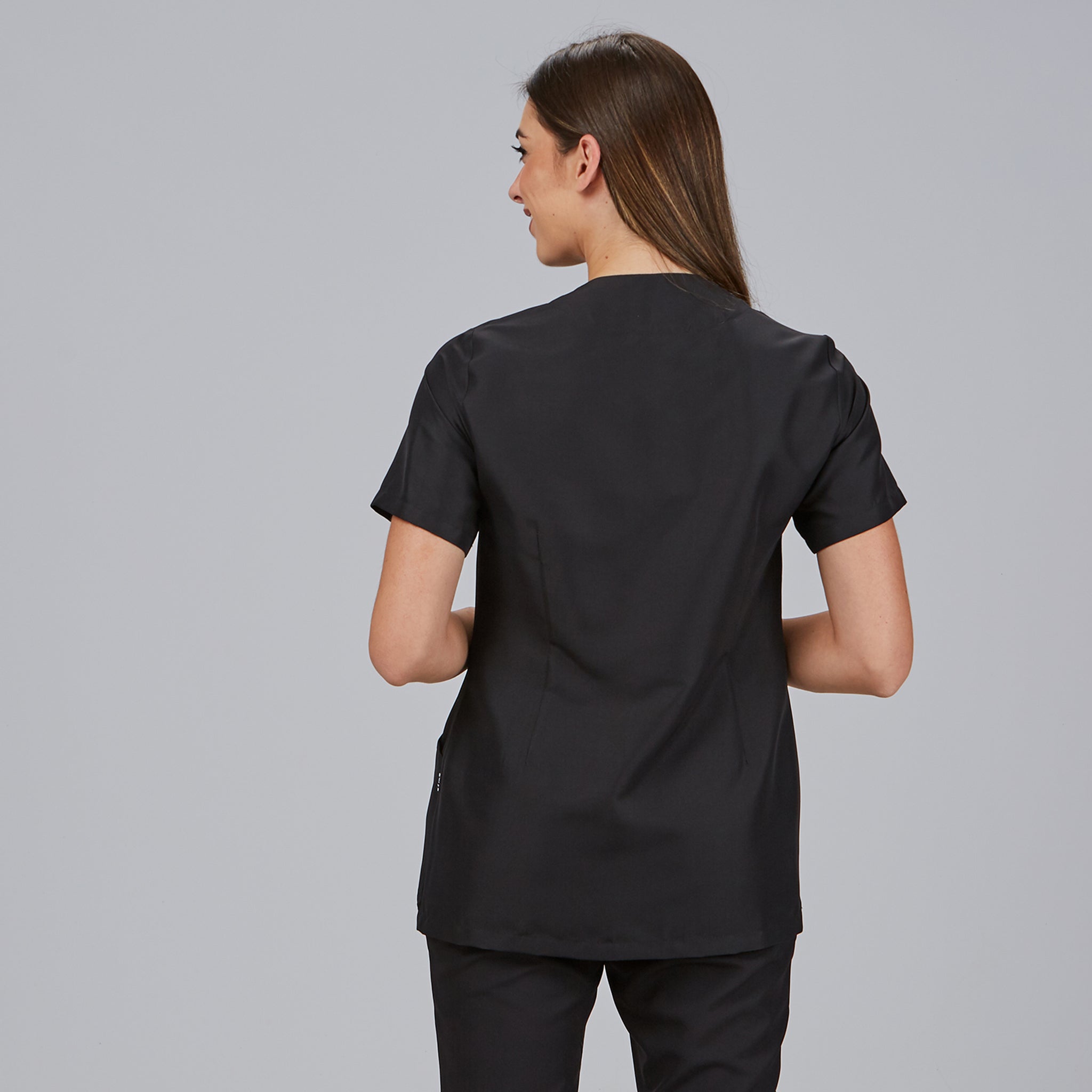 Gary's Elena blouse médicale noir manches courtes
