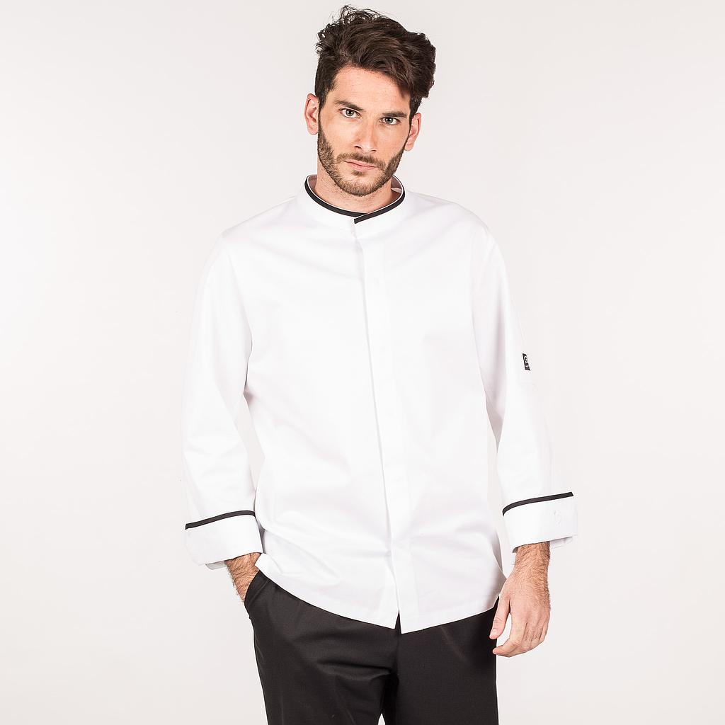 Gary's Deimos veste chef homme blanche stretch