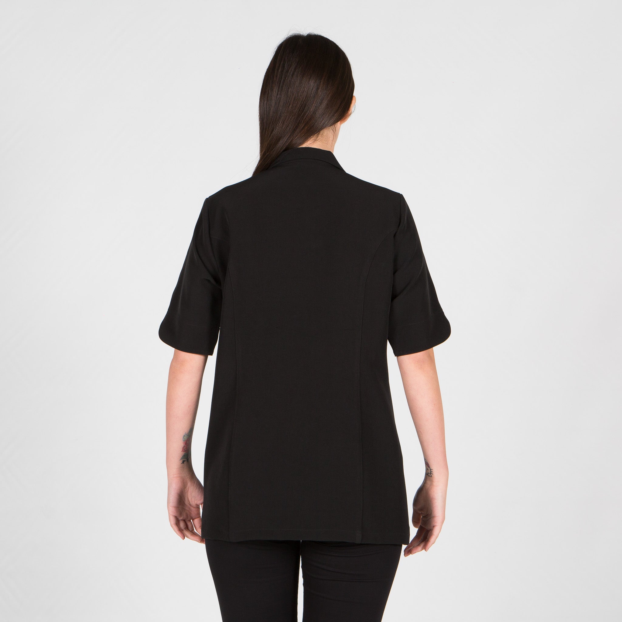 Gary's Abelia tunique femme noire manches courtes stretch
