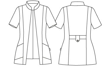 GARY'S Nagore blouse médicale femme blanc manches courtes