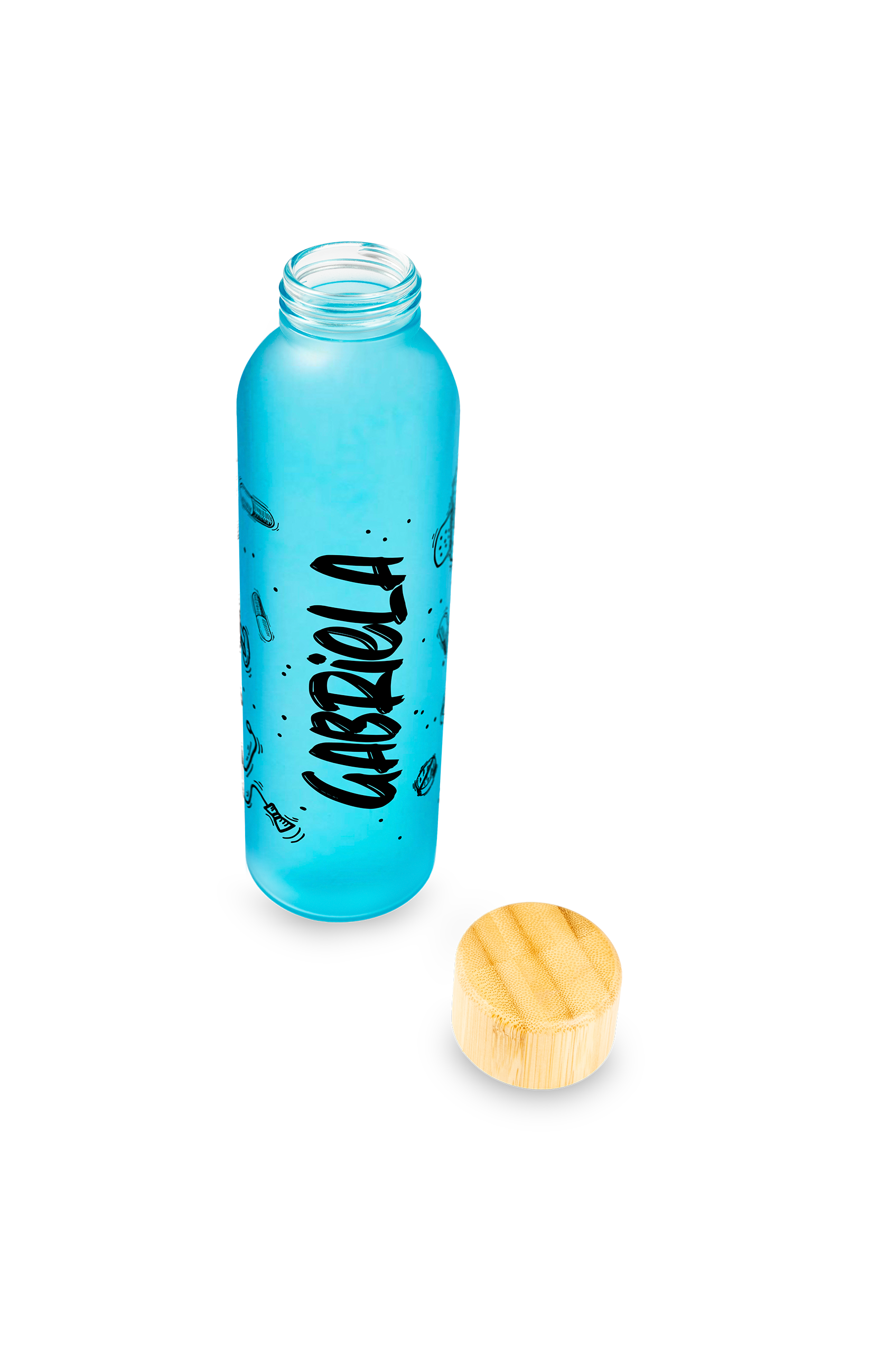Enfermania Motion Collection gourde verre bleu 500 ml