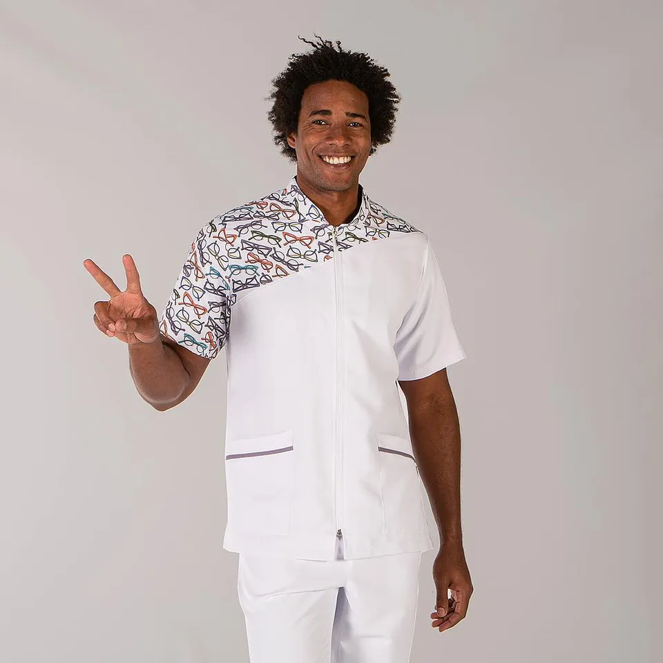 GARY'S Blouses Eloy blouse médicale homme blanche col mao
