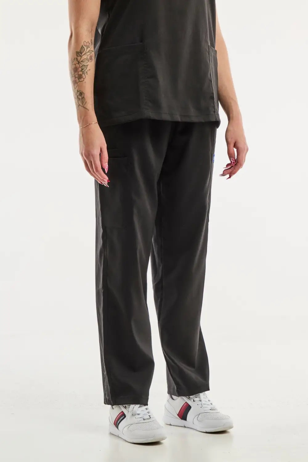 Aelin EMMA pantalon médical femme noir stretch