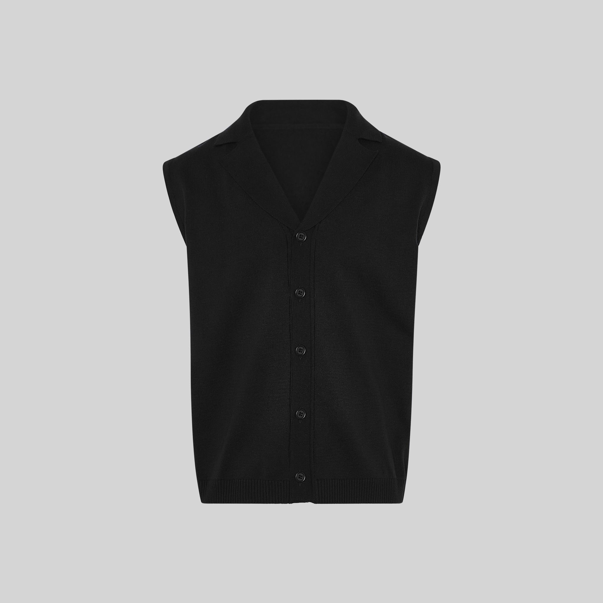 GARY'S Vests gilet homme noir boutons recyclé