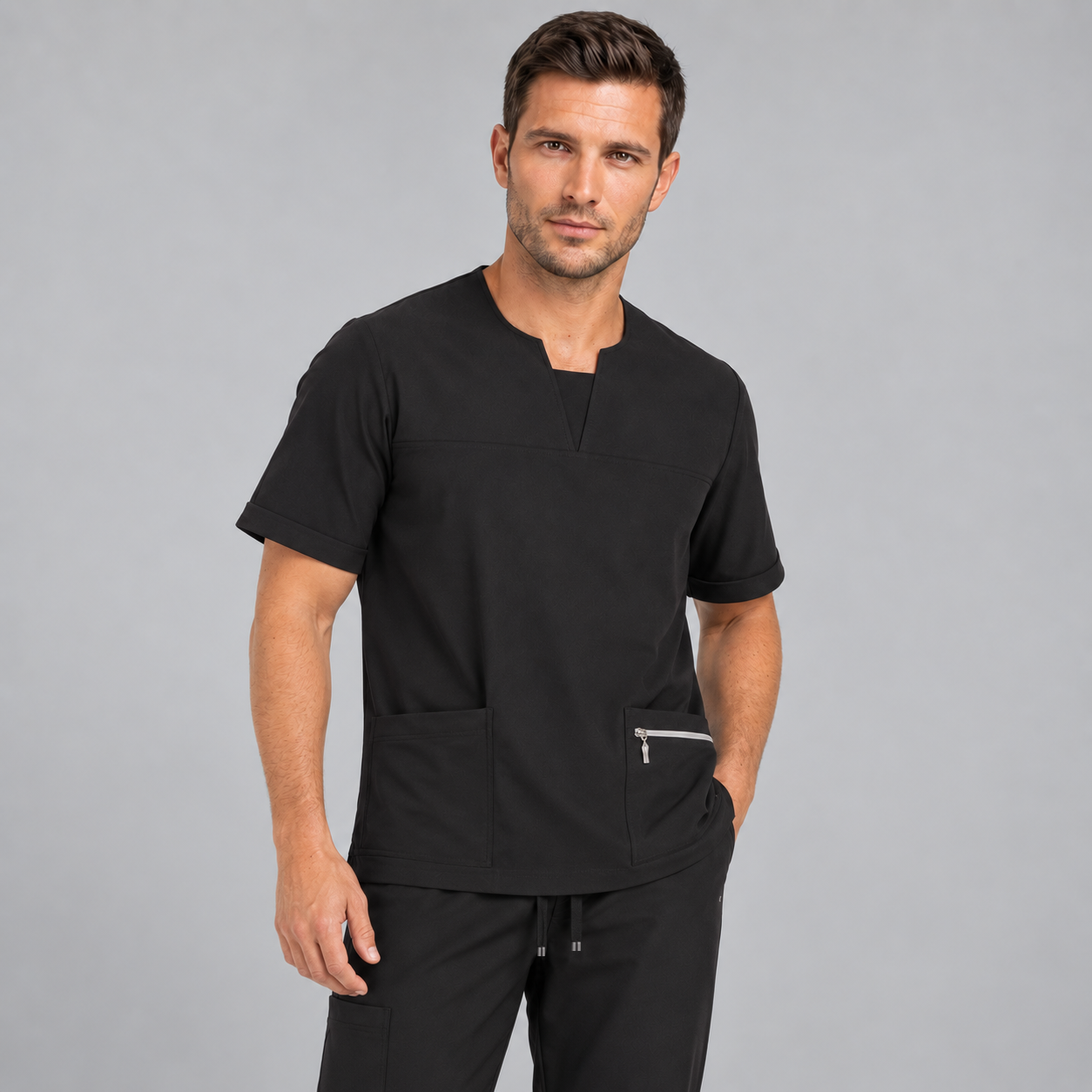 GARY'S Boris tunique homme slim noire Extrafiber stretch