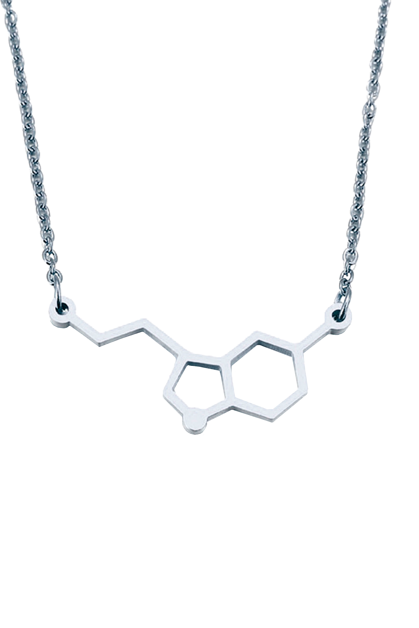Enfermania collier sérotonine acier argenté 40 cm