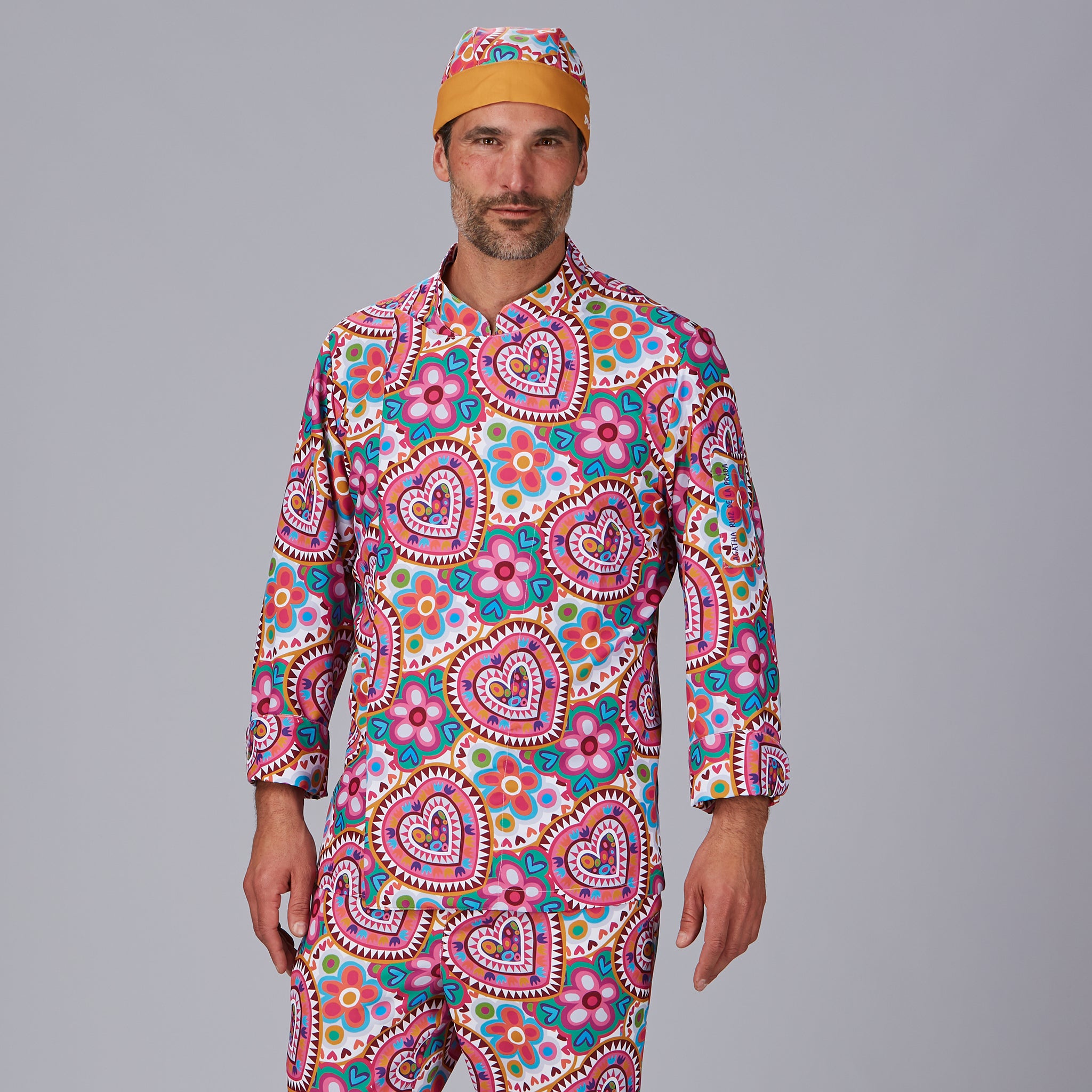 GARY'S Agatha veste de cuisine unisexe Cuore Rosa