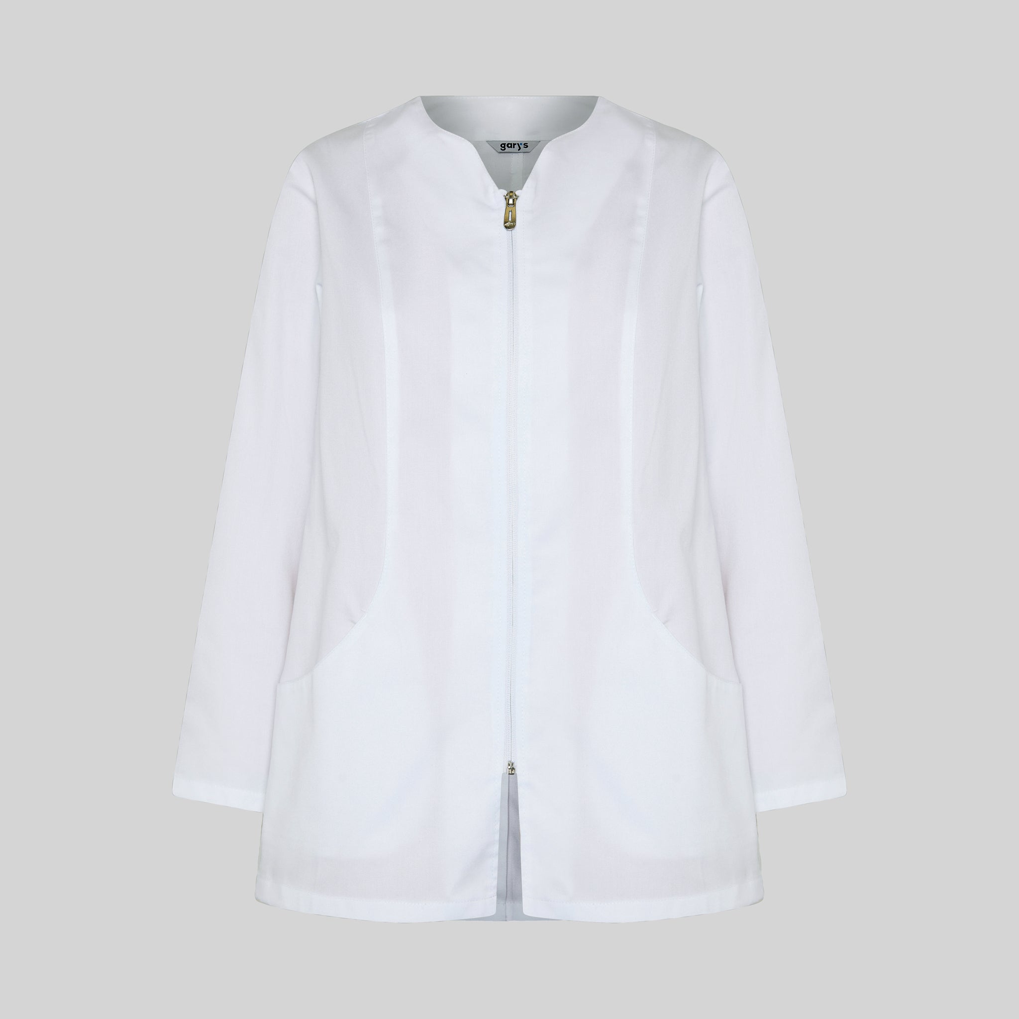 Gary's Sicilia Zip blouse médicale blanche manches longues