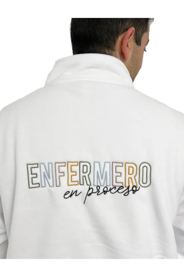 Enfermania veste polaire médicale homme blanche brodée
