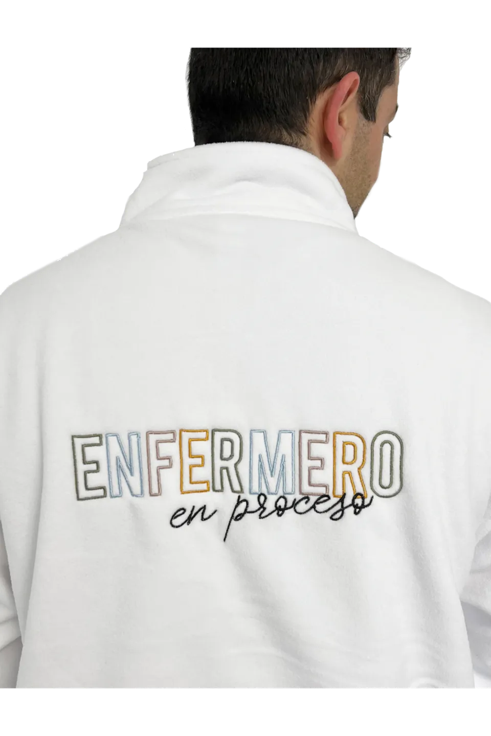 Enfermania veste polaire médicale homme blanche brodée