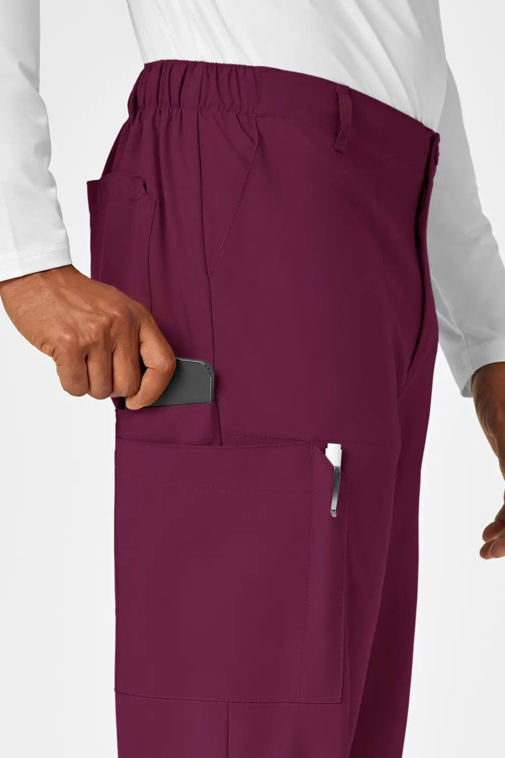 Aelin LUCA W123 pantalon de bloc Bordeaux homme stretch