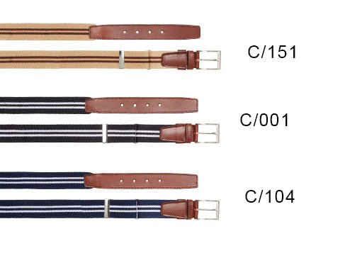 Gary's Add-Ons Belt Striped Band ceinture noire