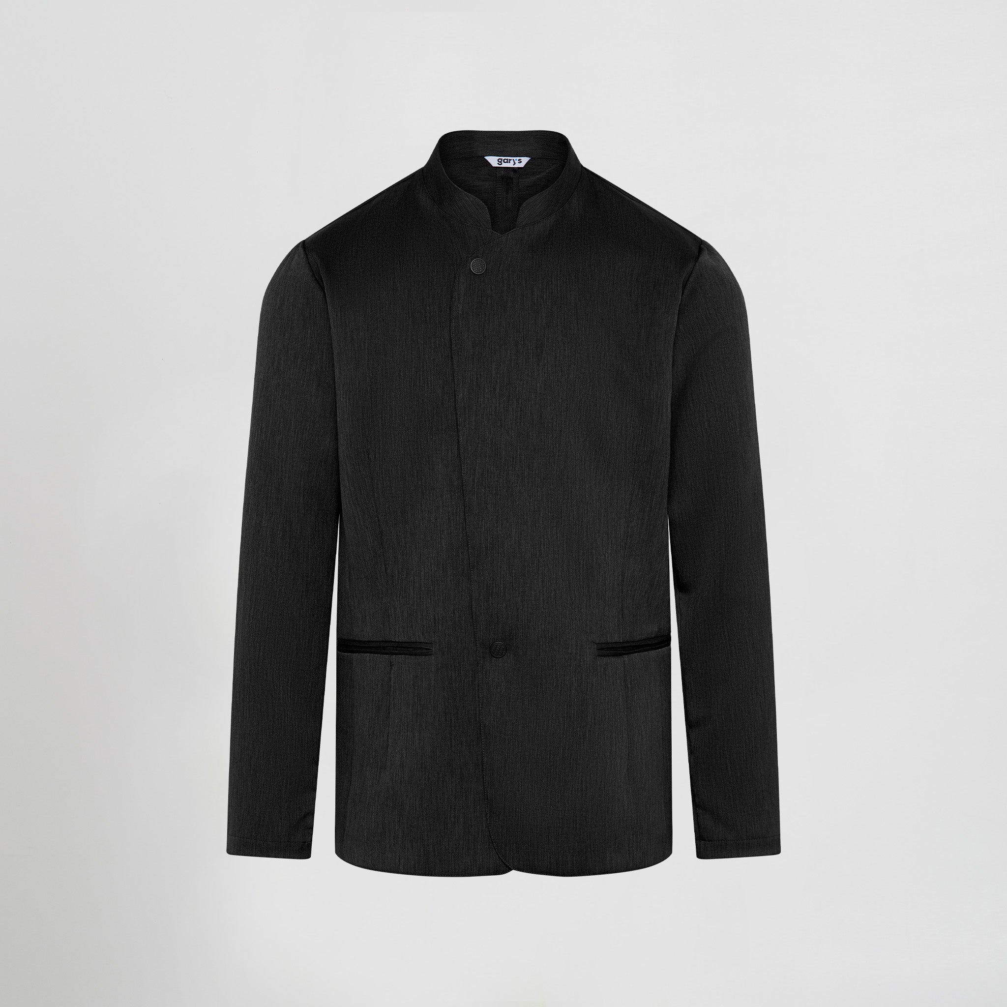 GARY'S Salazar veste travail homme col mao twill noir
