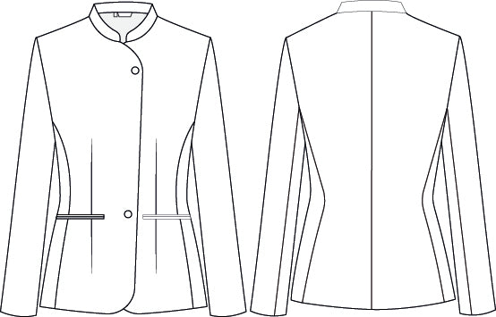 GARY'S Balseiro veste femme noire col mao