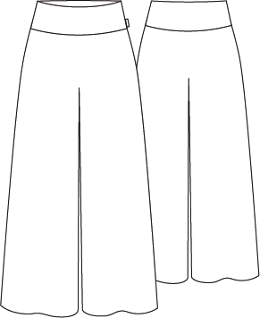 Gary's Pants pantalon culotte femme noir jambes larges