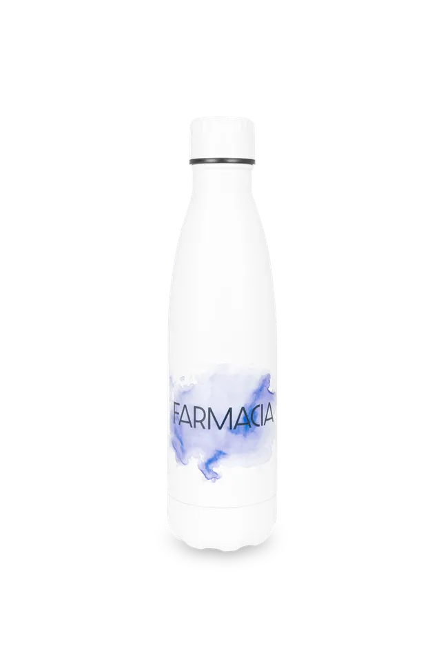 Enfermania Caduceo Farmacia gourde inox 700 ml personnalisable