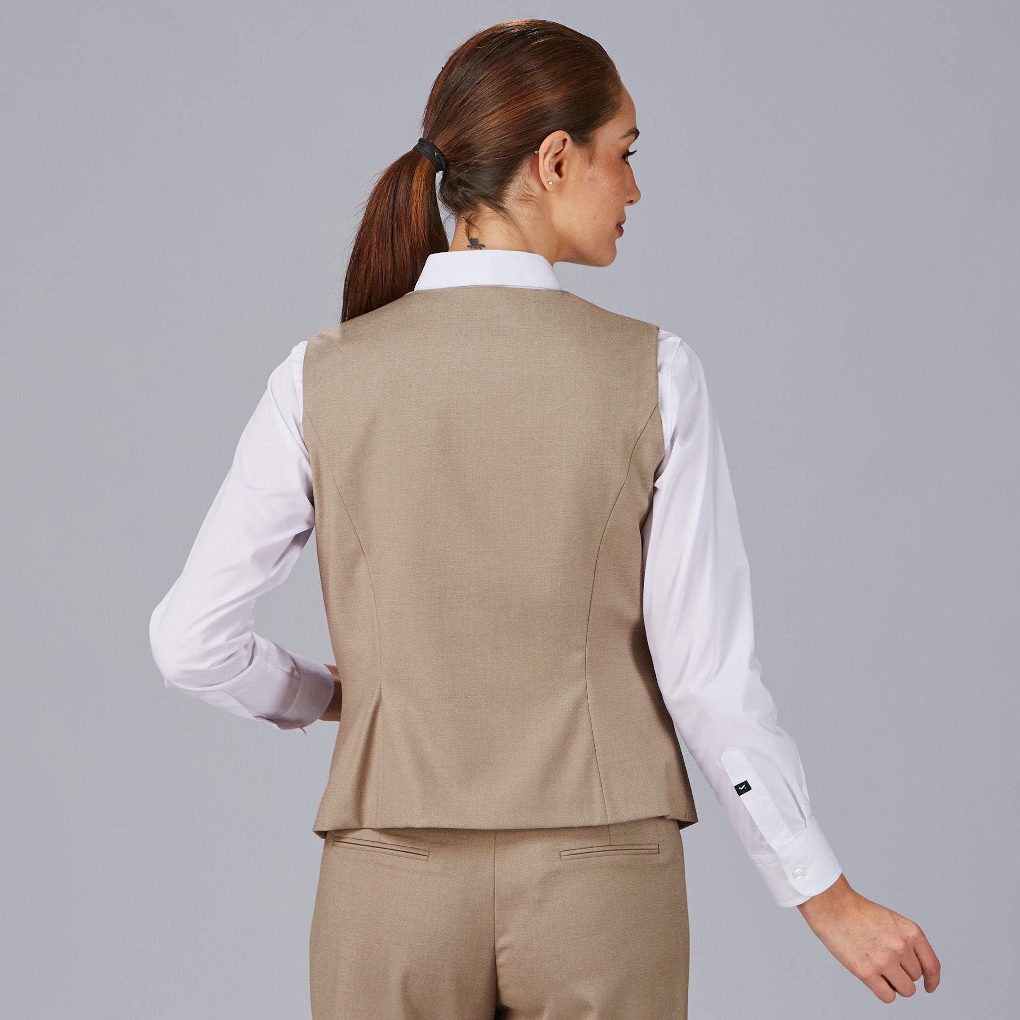 Gary's Bazan gilet travail femme croisé marine