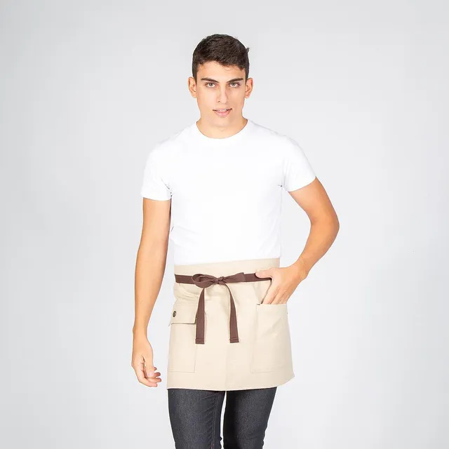 Gary's Aprons tablier court beige 40x68 cm à poches