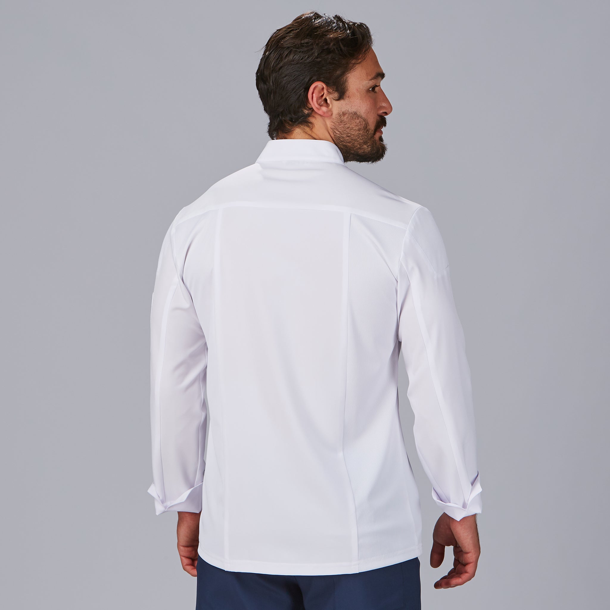 GARY'S Sol veste cuisine unisexe blanche microfibre stretch