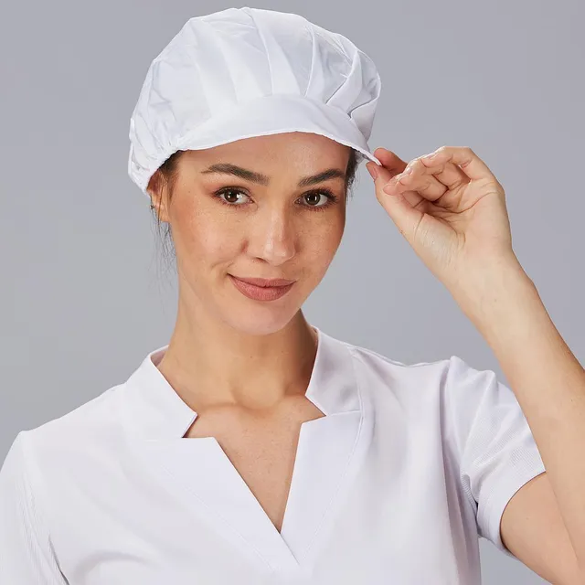 GARY'S Poplin calot cuisine blanc unisexe lot 10 coton élastique