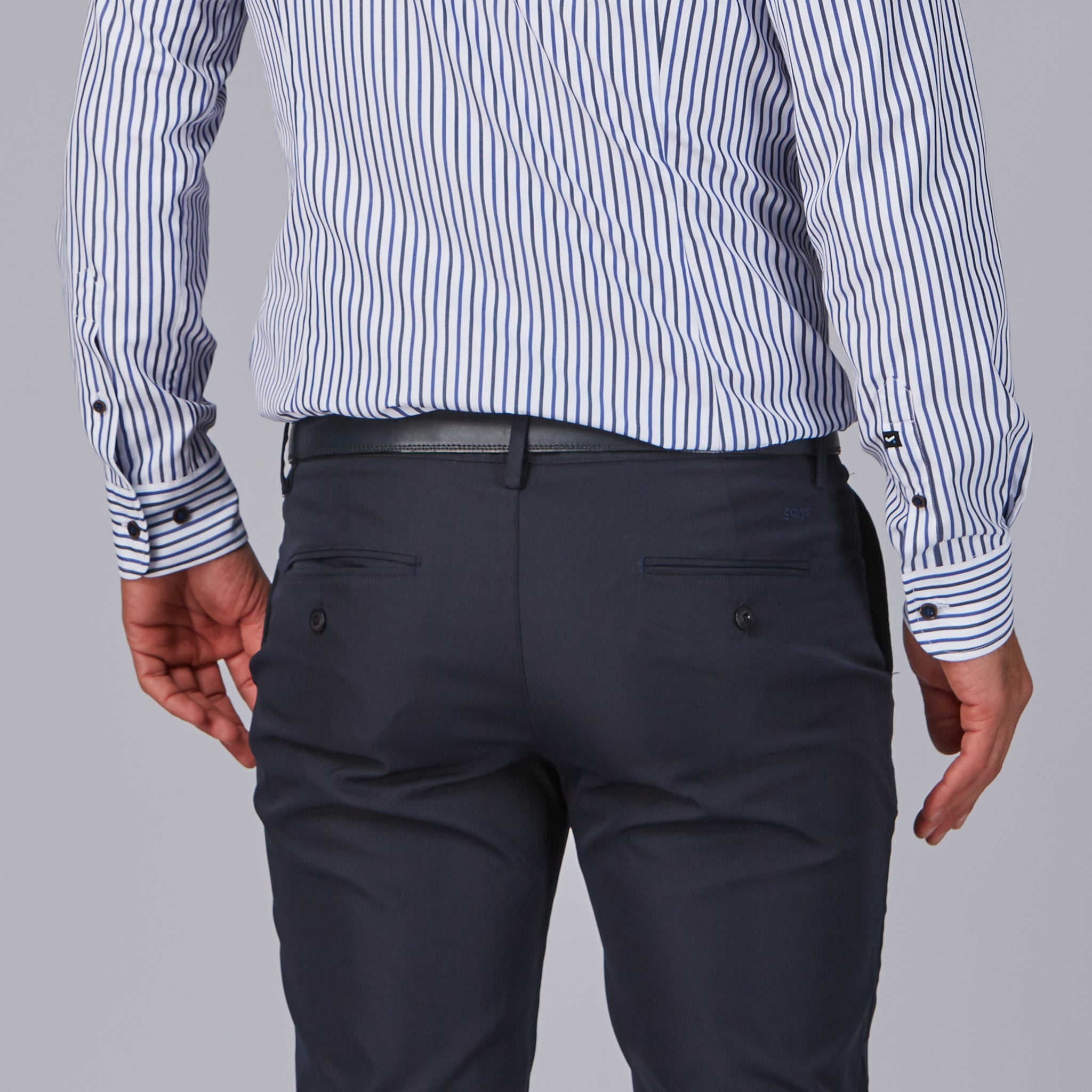 Gary's T400 pantalon chino homme noir infroissable