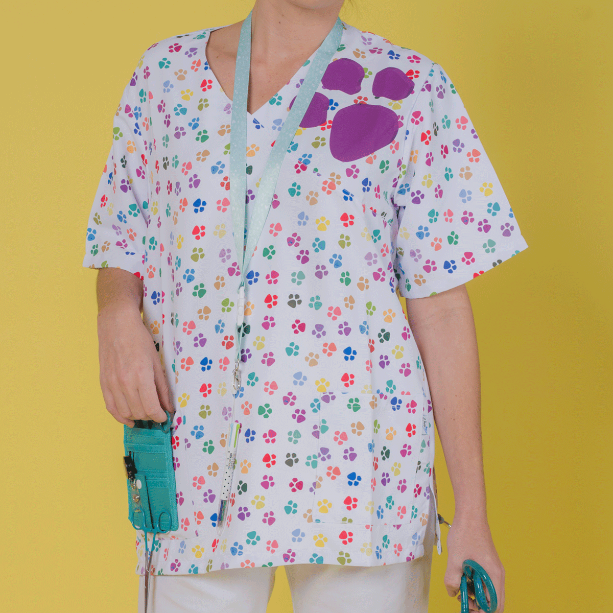 Enfermania Ropa Blouse médicale Huellas microfibre blanche