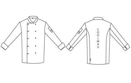 GARY'S Ulises veste de cuisine blanche coton unisexe
