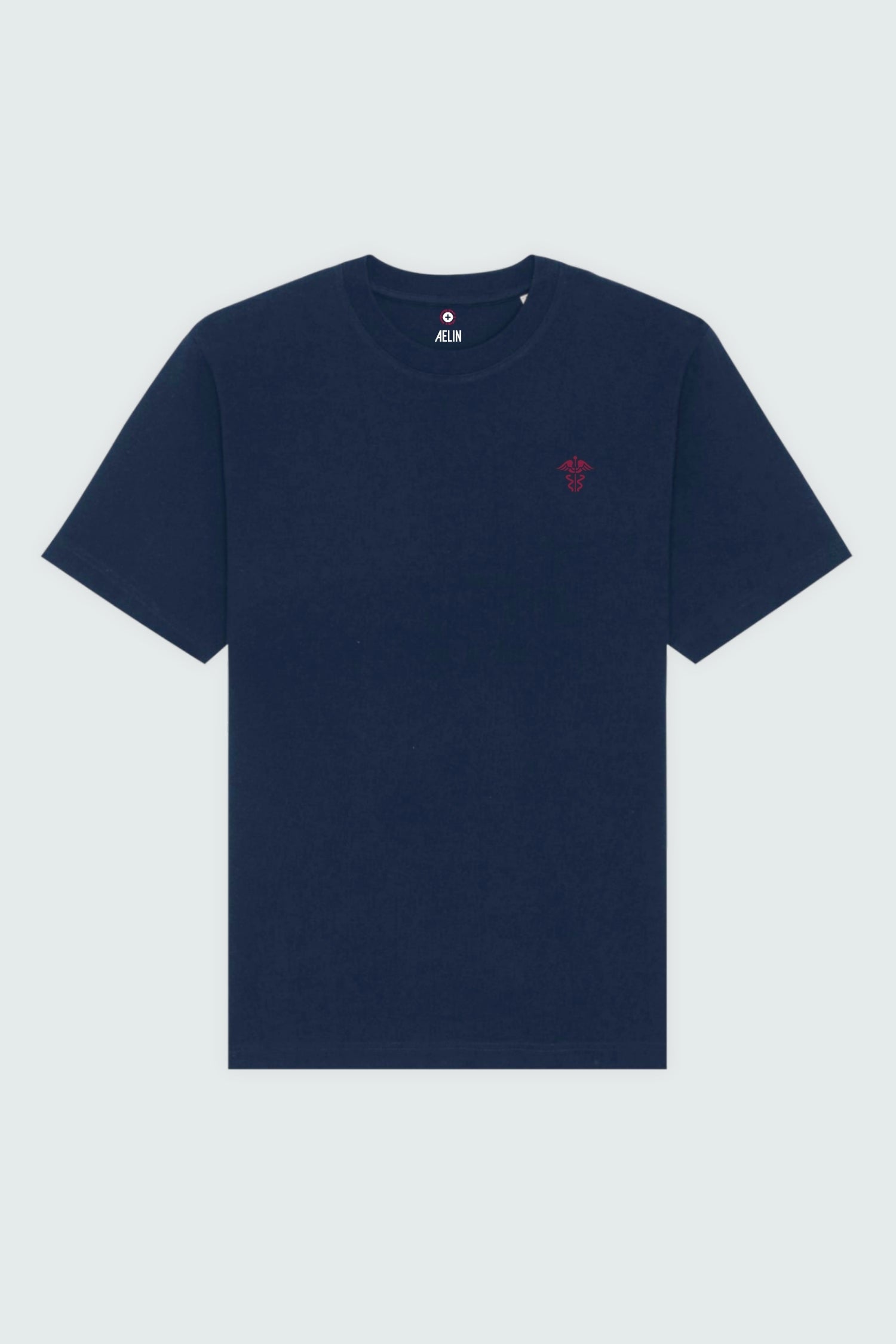Aelin Slimfit NEW t-shirt médical unisexe noir coton bio