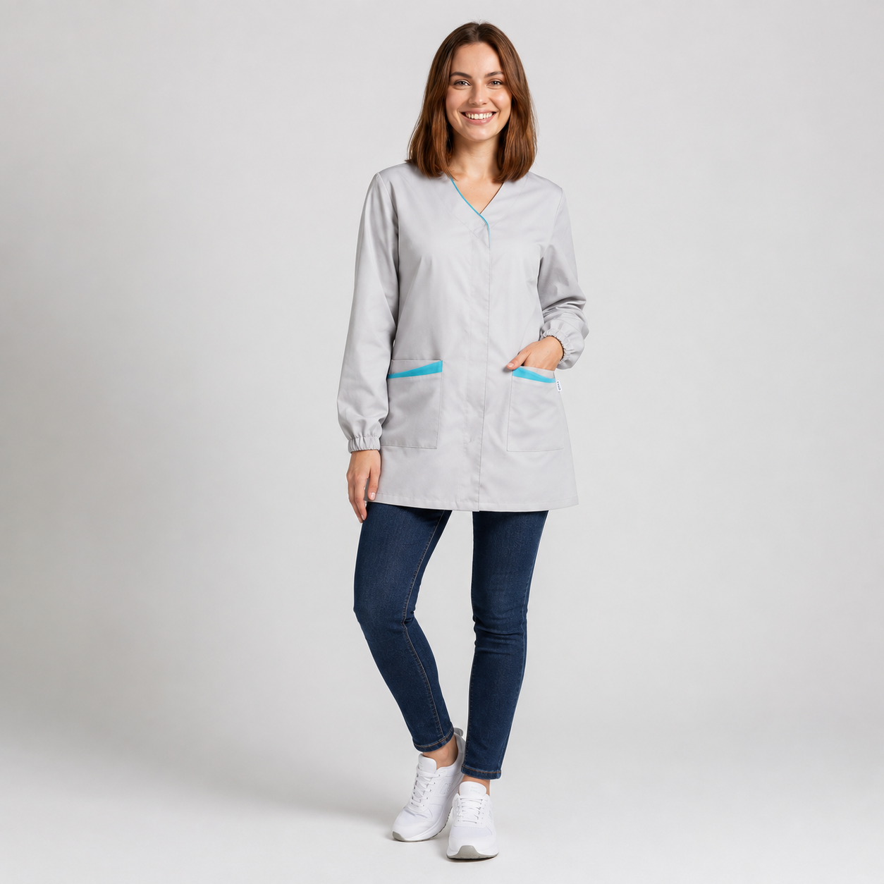 GARY'S Marisa blouse femme turquoise M antibactérienne