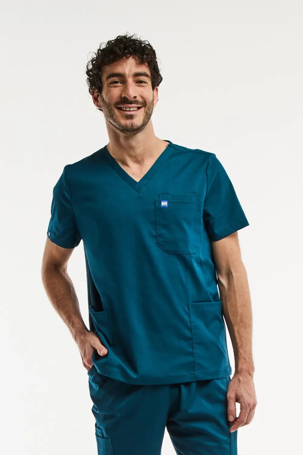 Aelin LUCA tenue médicale homme vert turquoise stretch
