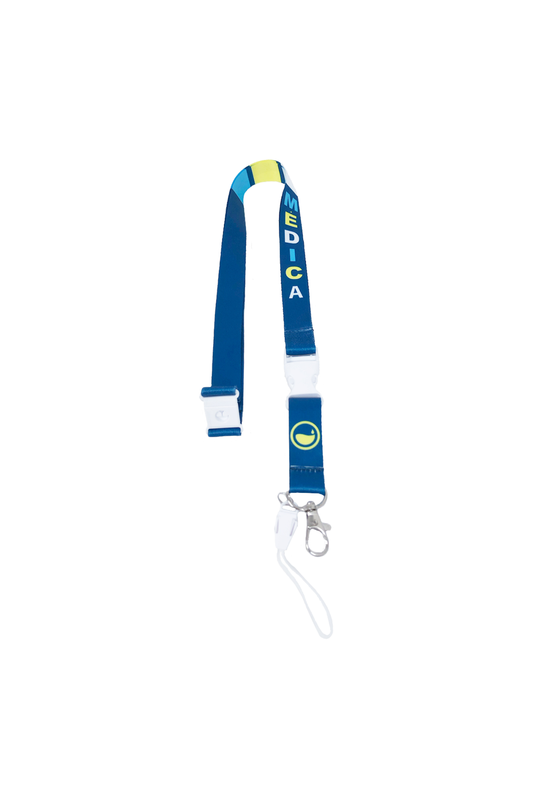 Enfermania Eighties lanyard tour de cou médical Gris + mousqueton