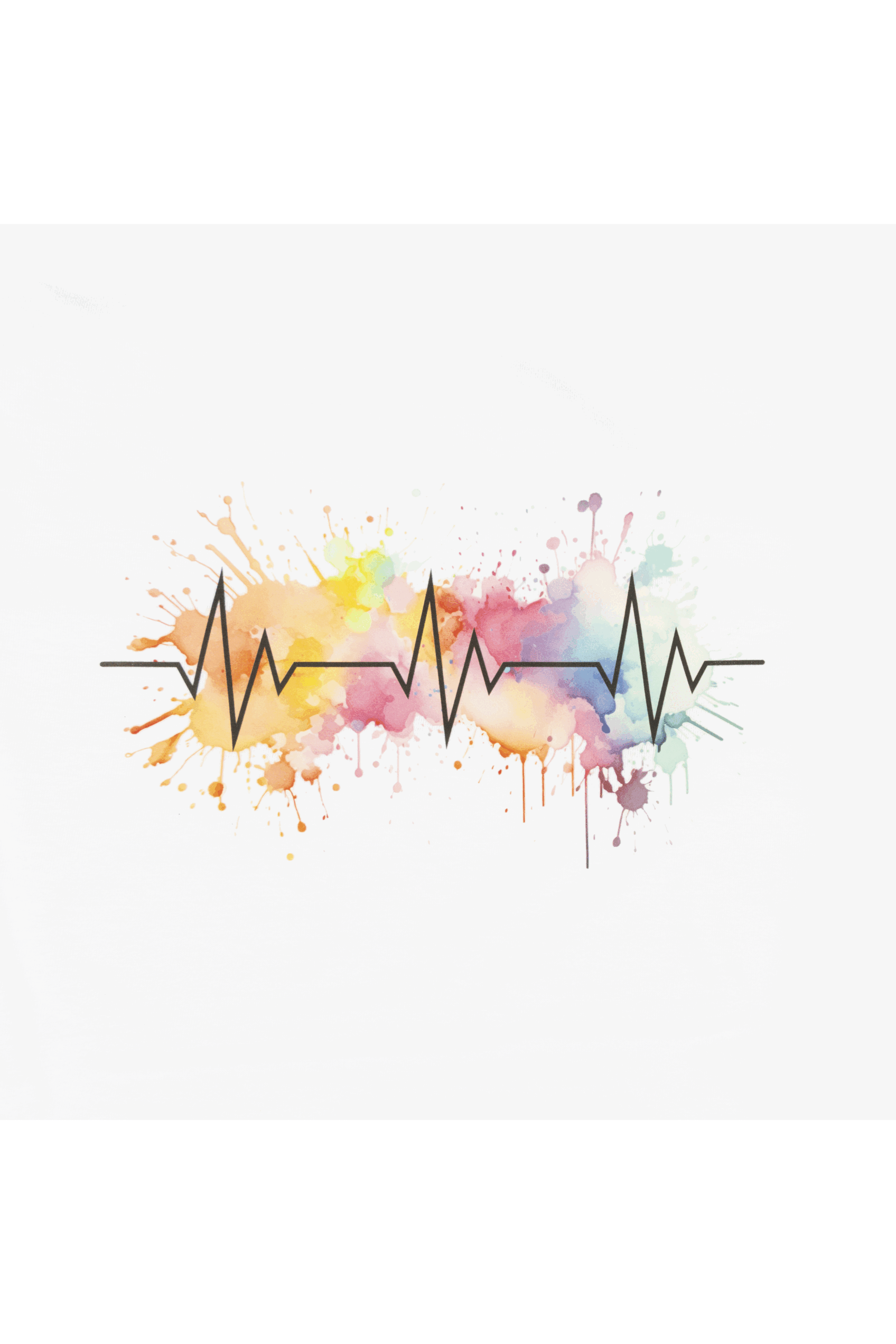 Enfermania EKG Splash t-shirt femme blanc 100% coton