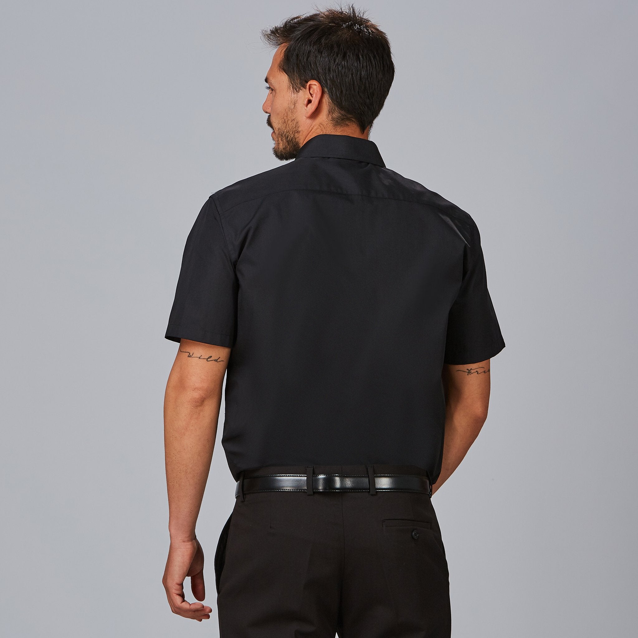 GARY'S Shirts chemisette homme slim noire stretch M