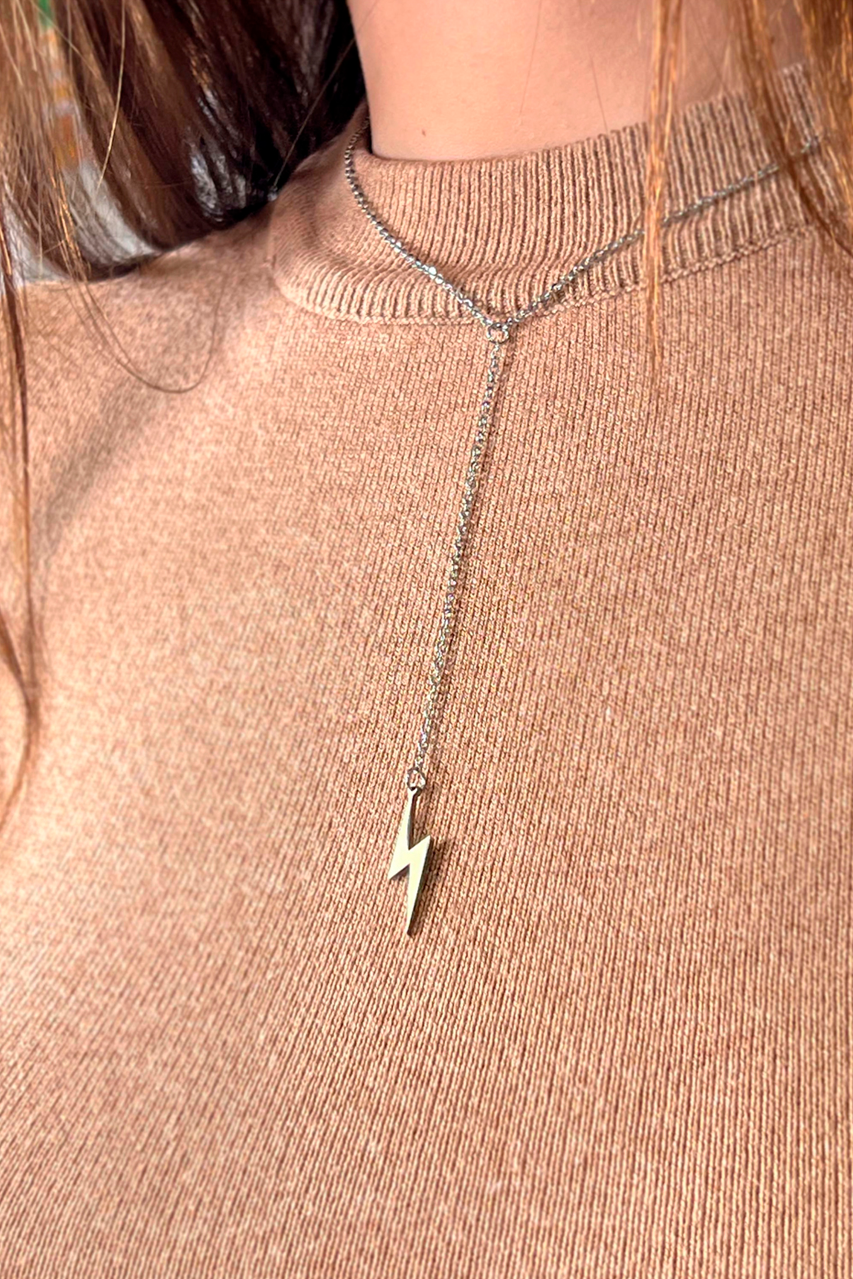 Enfermania Accesorios Collier Rayo acier argenté 43 cm