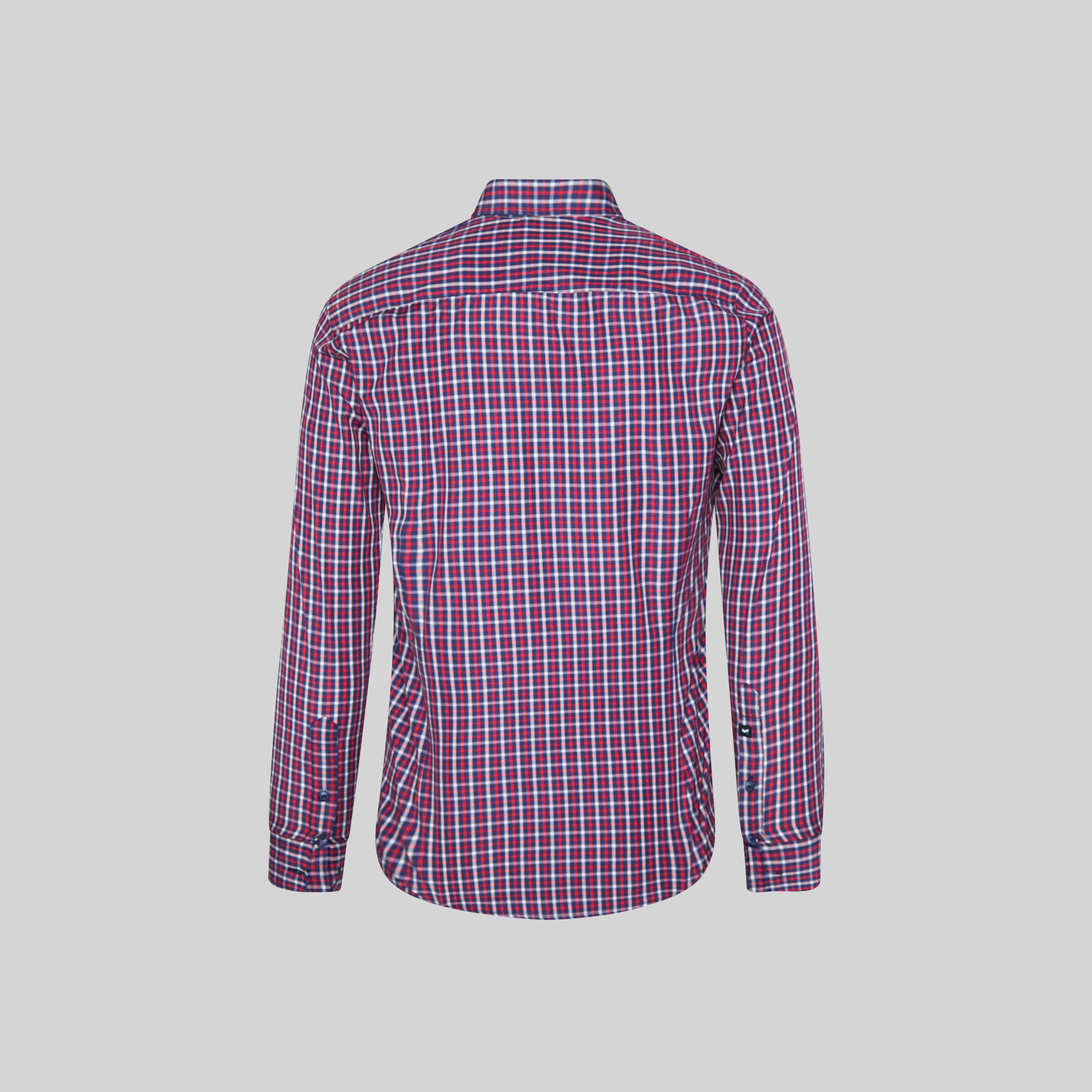 Gary's Fausto Chemise Homme Carreaux Marine Slim