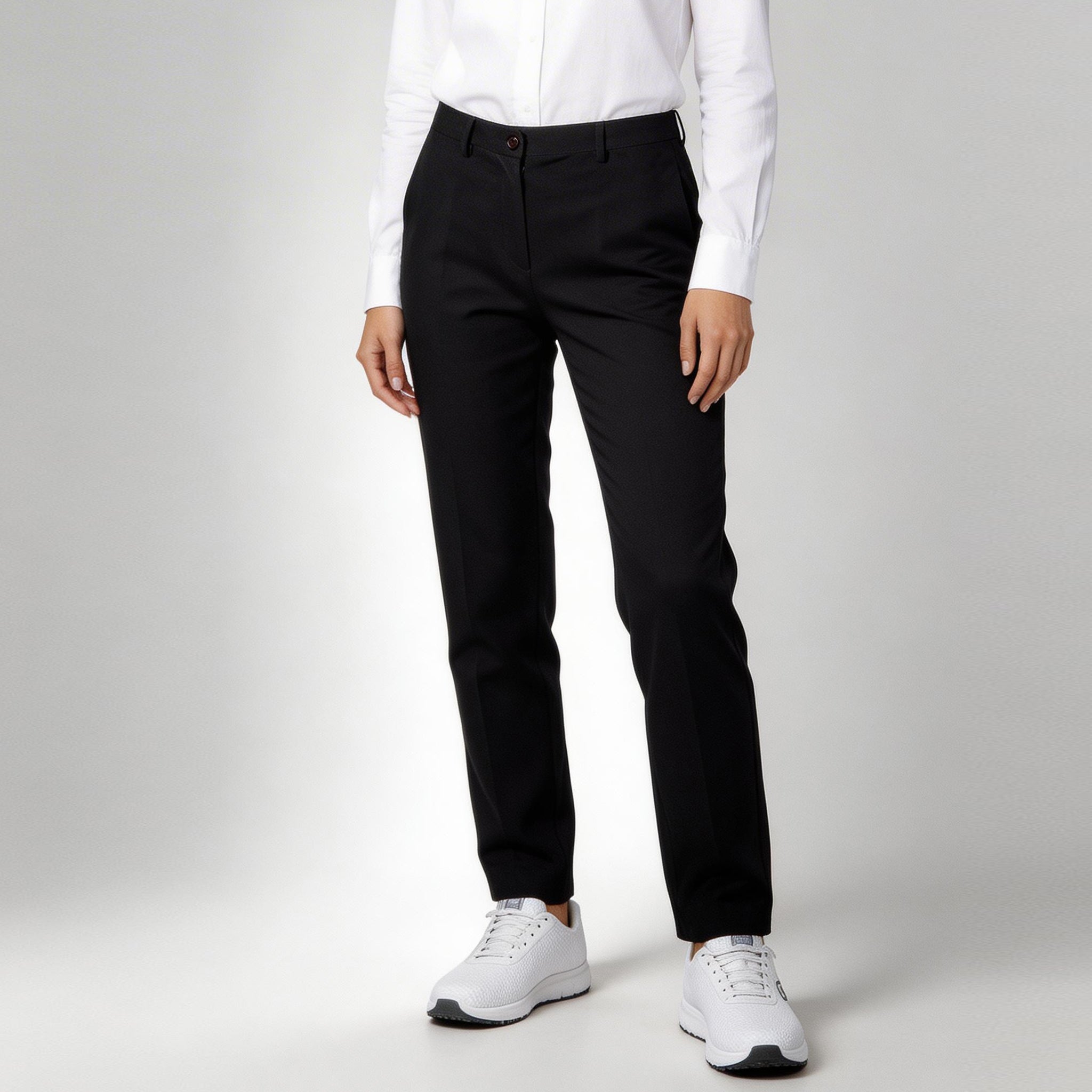 GARY'S pantalon serveuse microfibre noir femme