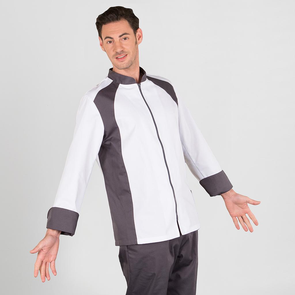 GARY'S Sanz veste cuisine unisexe blanc sarga coton