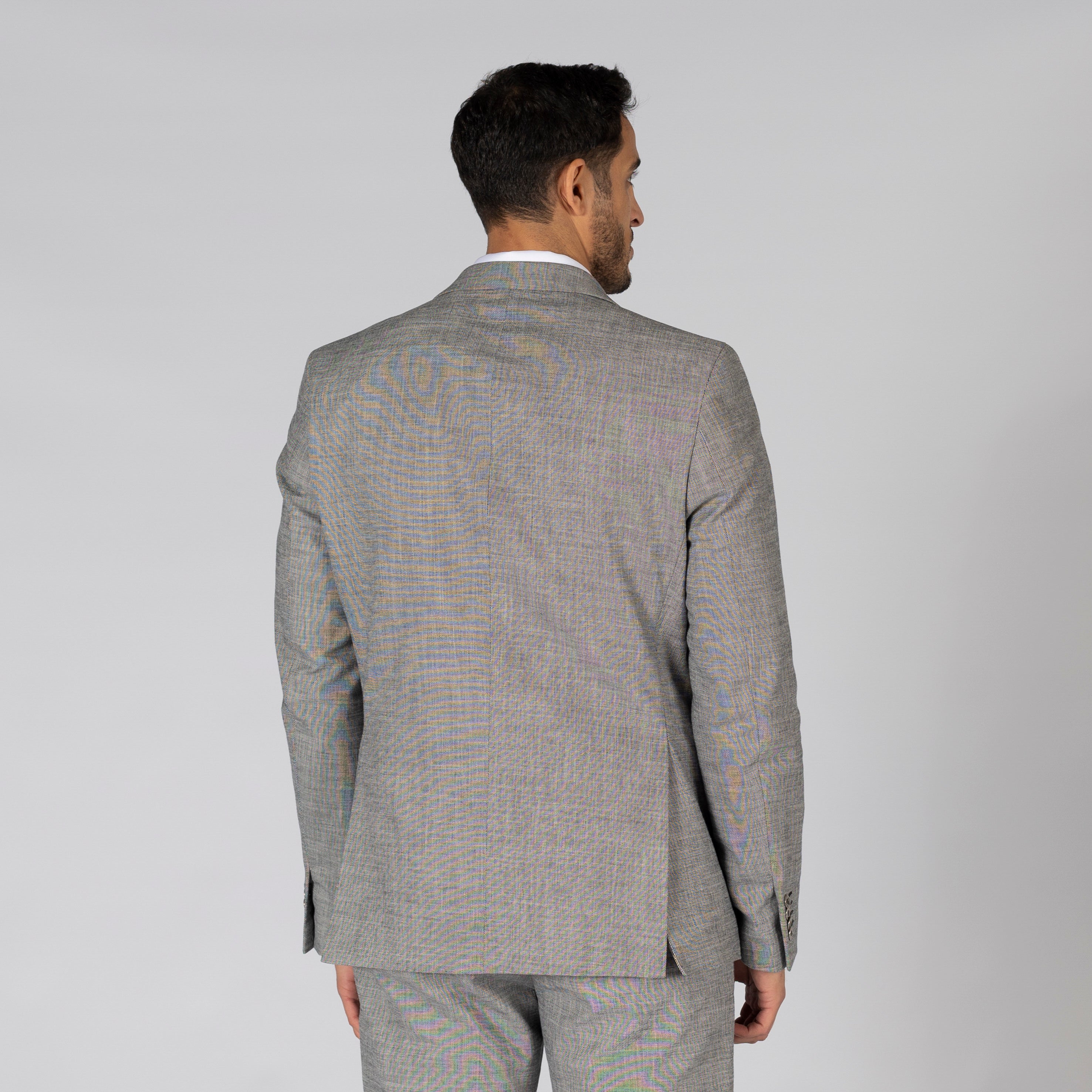 GARY'S Blazer homme gris cheviot slim 2 boutons 50