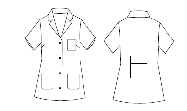 Gary's Robes Tunique médicale femme marine manches courtes